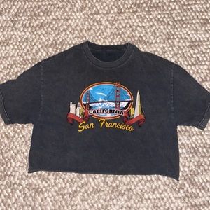 brandy melville san francisco crop tee